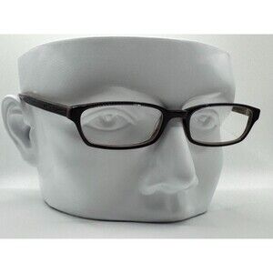 Vintage Y2K Eyeglasses | NOS Narrow Style Black & Brown Plastic Made in Germany